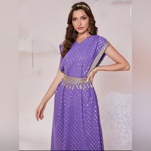 Polka Dot Kaftan Dress